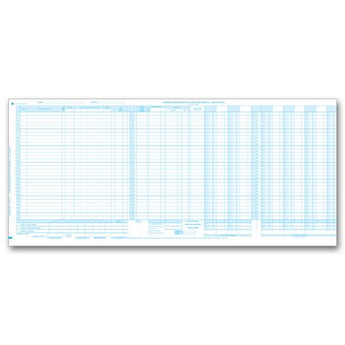 150NJ Payroll Cash Disbursement Journal 24 1/2 x 11" - QTY 25