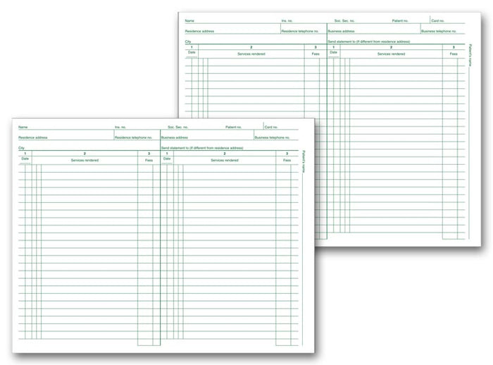 594 Patient Service Records 10 x 7 3/4" QTY 250
