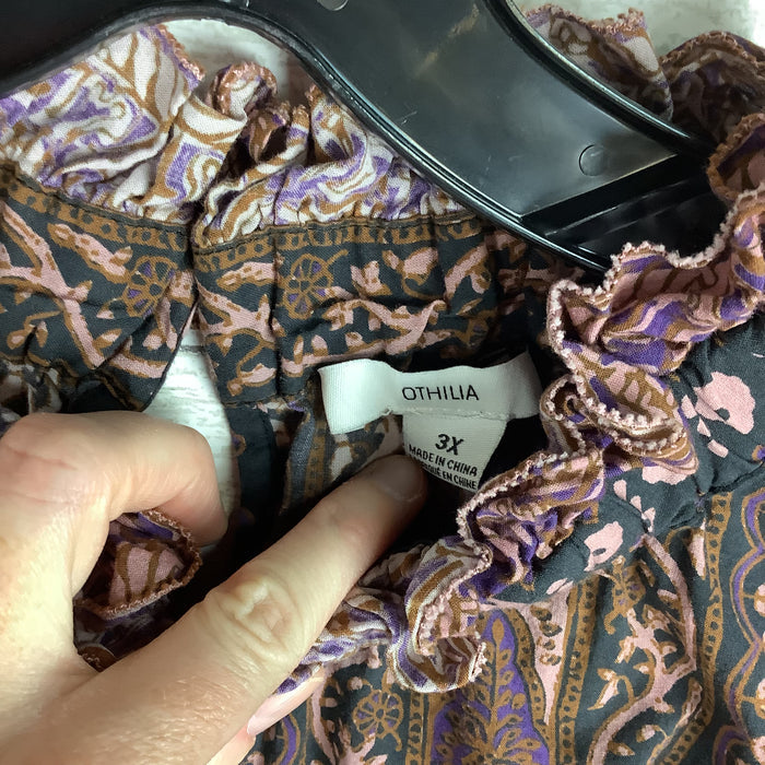 Top Short Sleeve By Cmc In Purple, Size: 3x