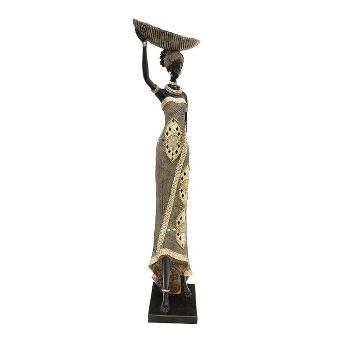 Le Forge African Lady Sculpture - Long Bowl (65.5cm) | Koop.co.nz