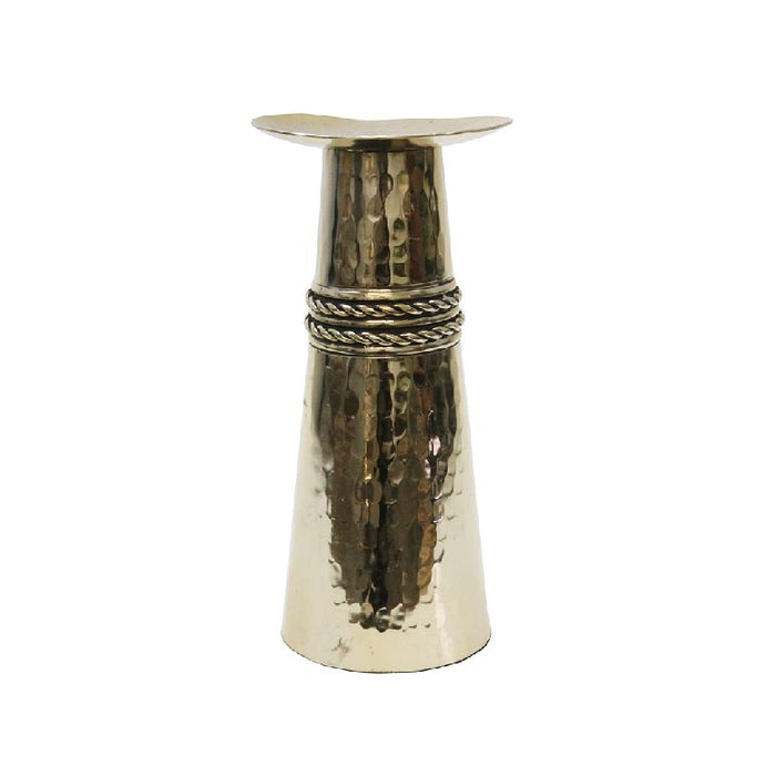 Le Forge Aluminum Rope Candle Holder - Gold (32cm) | Koop.co.nz
