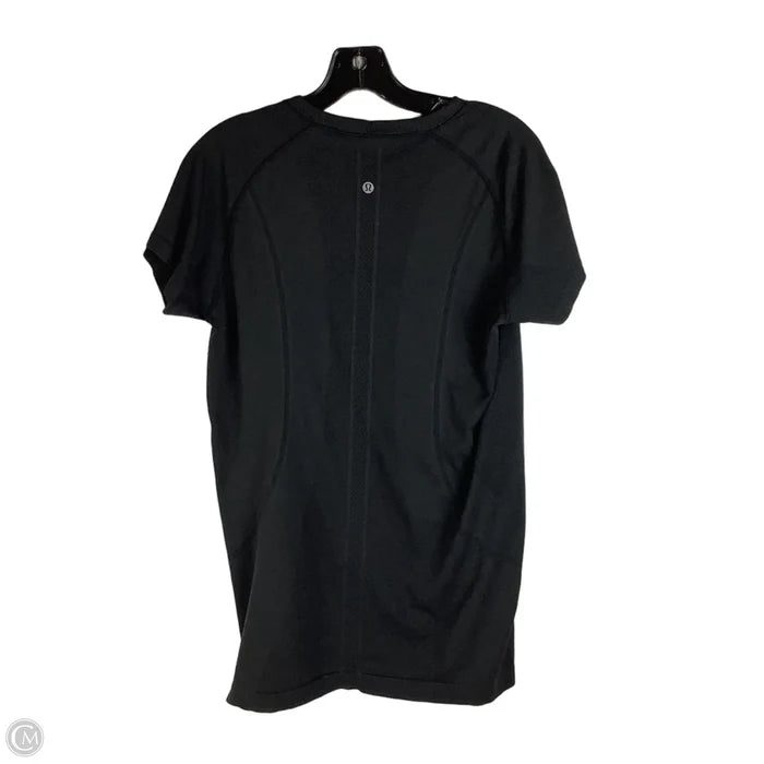 Athletic Top Short Sleeve By Lululemon In Black, Size: 12
