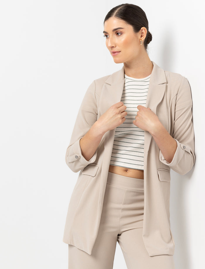 Blazer ouvert à manches 3/4 scuba