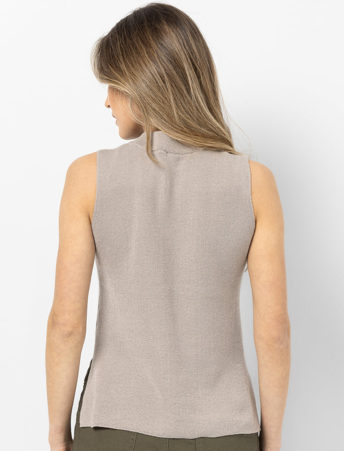 Camisole en tricot à col montant