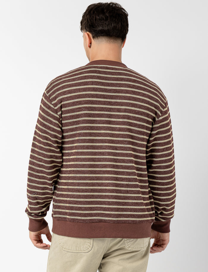 Cardigan rayé à manches longues pour homme