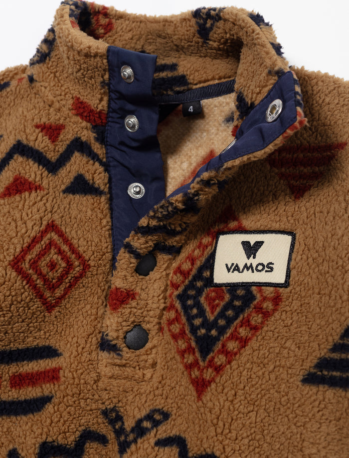 Chandail en sherpa à motif aztèque pour petit garçon