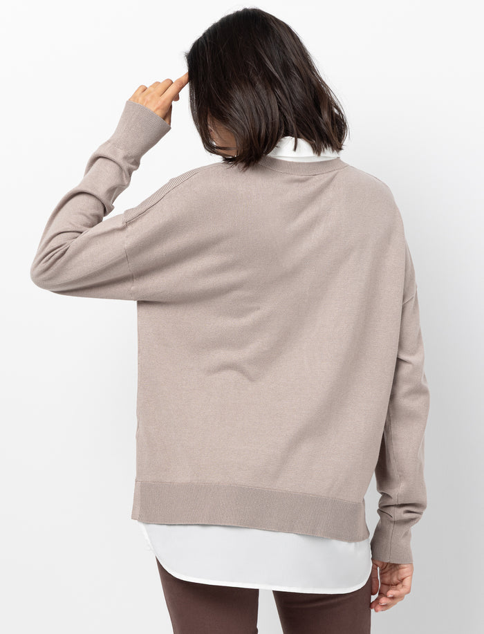 Chandail en tricot à col en V pour femme