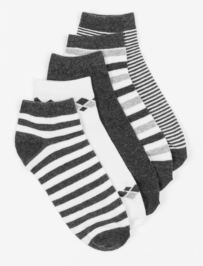Chaussettes à la cheville à motifs - paquet de 5
