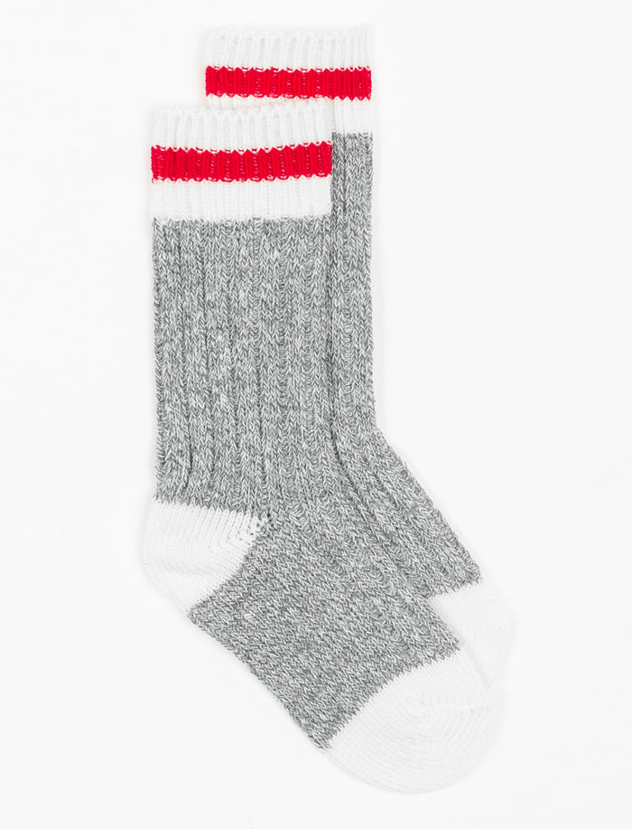 Chaussettes à rayures contrastantes