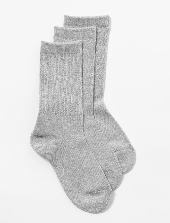 Chaussettes mi-mollet unies - paquet de 3