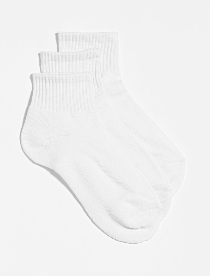 Chaussettes quarter unies - paquet de 3