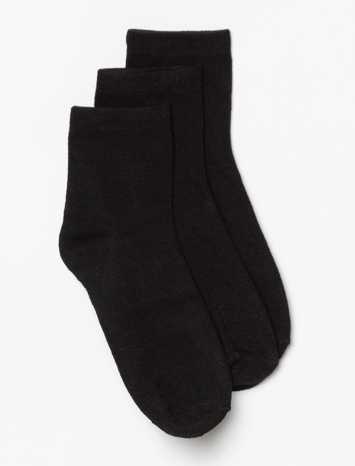 Chaussettes unies - 3 paires