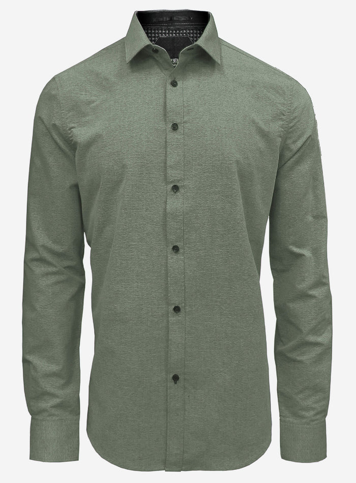 Chemise unie à manches longues