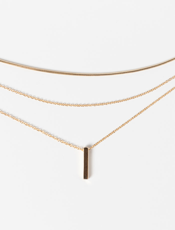 Collier à chaînes multiples à pendentif pour femme