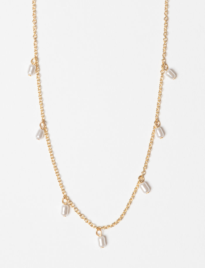 Collier à pendentifs perles