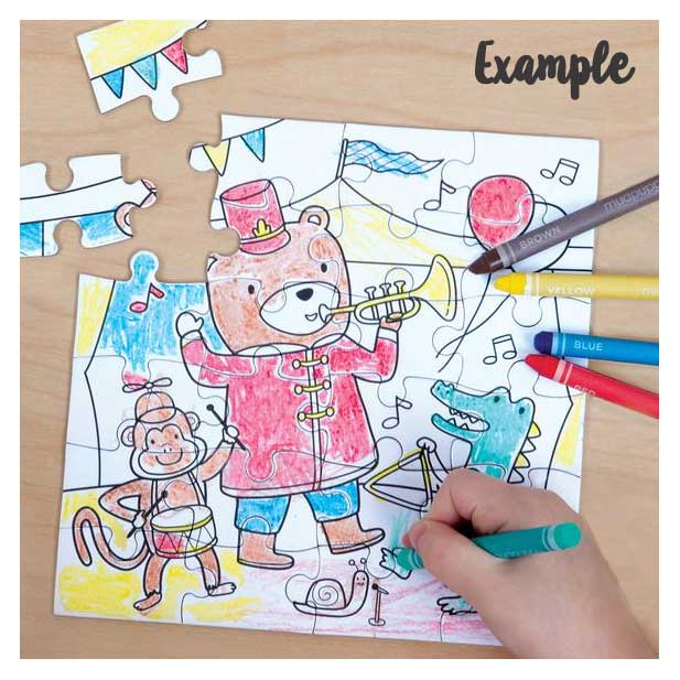 Mudpuppy Colour In Puzzle – Sweet Owls (24pc) | Koop.co.nz
