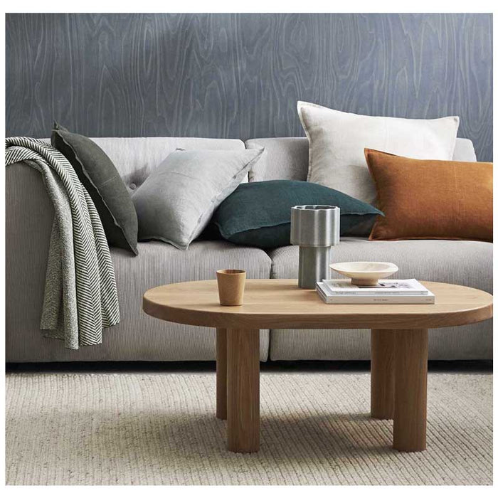 Weave Como Lumbar Linen Cushion - Spice | Koop.co.nz