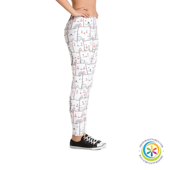 Cute Peek A Boo Cats Full Length Leggings-ShopImaginable.com