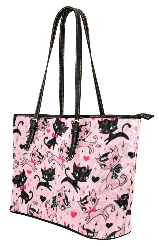 Devil Kitties on Pink • Purse Tote