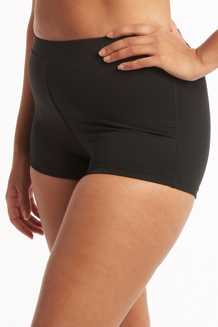 Eco Essentials Katie Boy Leg Pant - Eco Essentials Black - Sea Level Australia