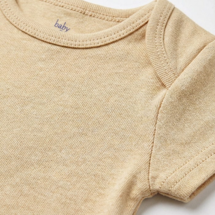 Essential 100% Cotton Bodysuit - Heather Beige