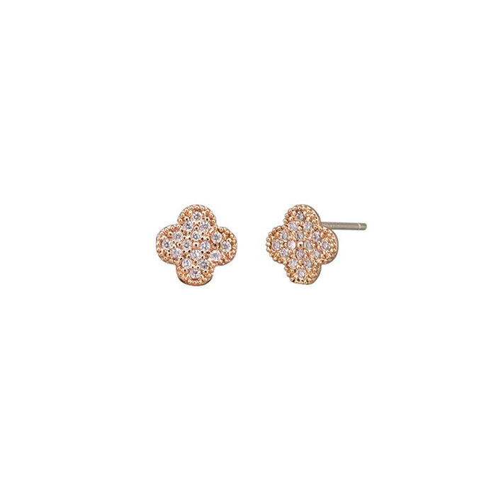 Tiger Tree Felice Crystal Stud Earrings - Rose Gold | Koop.co.nz