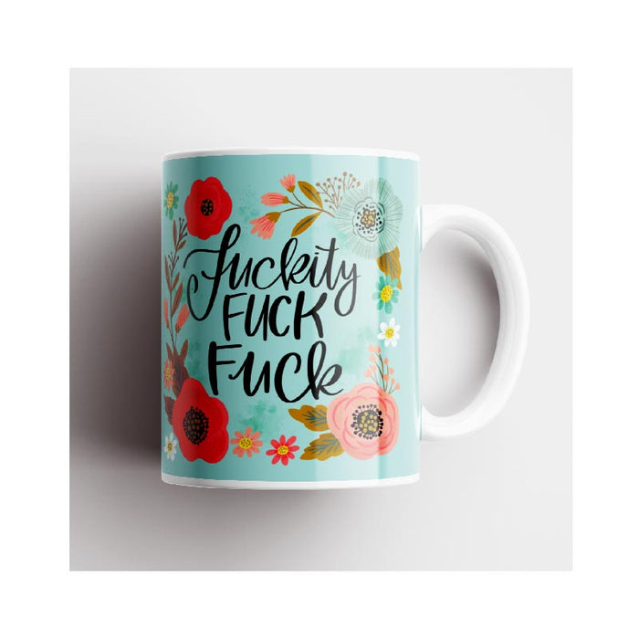 Disrupted Industries Floral Novelty Mug - Fuckity Fuck Fuck | Koop.co.nz