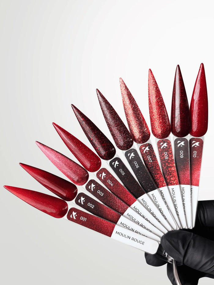 F.O.X Moulin Rouge — Nail Swatch Sticks (set of 10) swatches F.O.X
