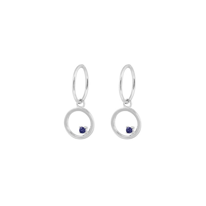 Republic Road Free To Roam Sleeper Earrings - Silver / Sapphire | Koop.co.nz