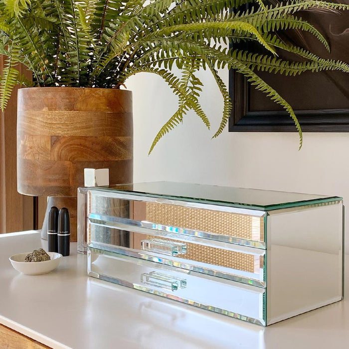 One Six Eight Gabriella Large Jewellery Box - Mirrored | Koop.co.nz