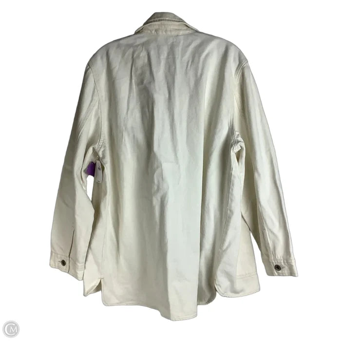 Jacket Denim By Old Navy In Cream, Size: L