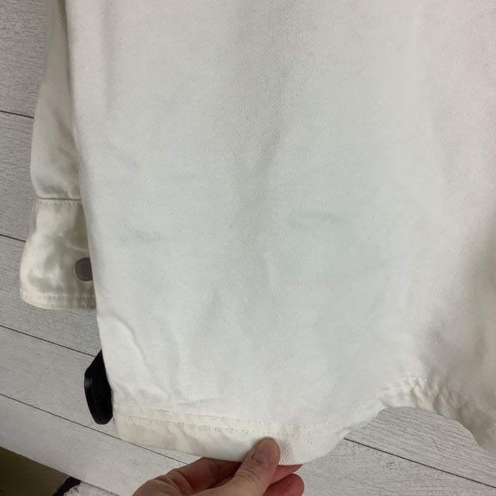 Jacket Denim By Universal Thread In White Denim, Size: S (oversized)