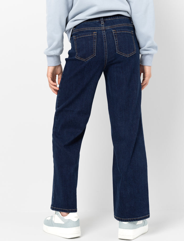 Jean à jambe large en denim pour fille
