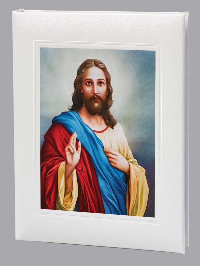 Jesus Funeral Guest Book - 6 Ring - ST8547-BK