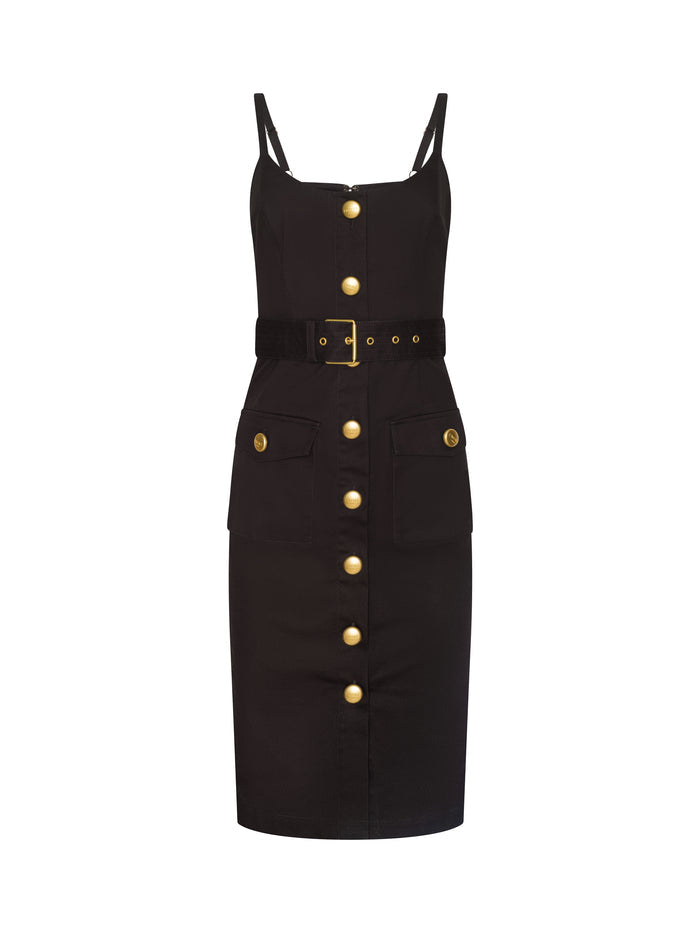 L'Agence Ida Button Front Tank Dress