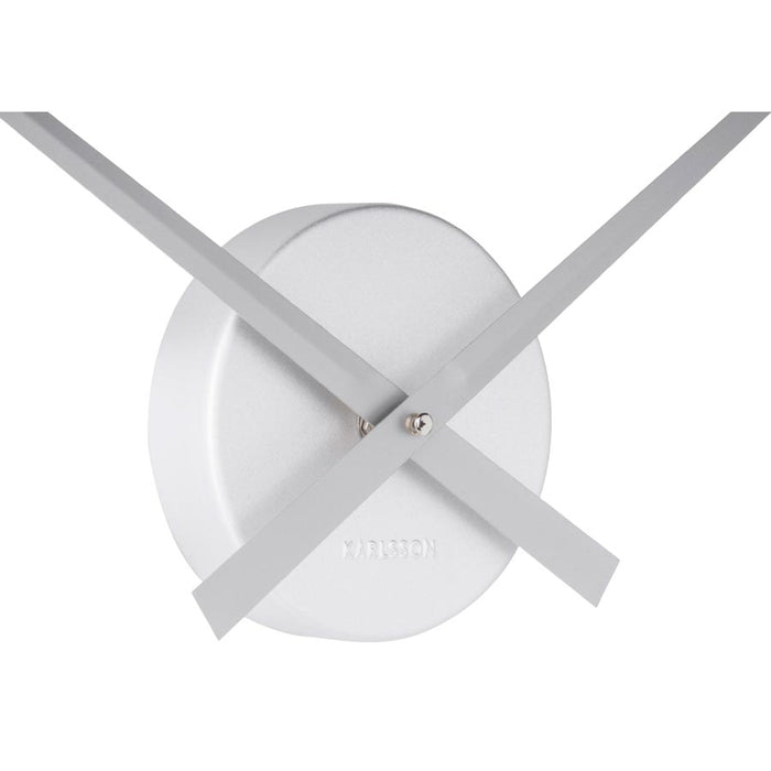 Karlsson Little Big Time Wall Clock - Mini Silver (41cm) | Koop.co.nz