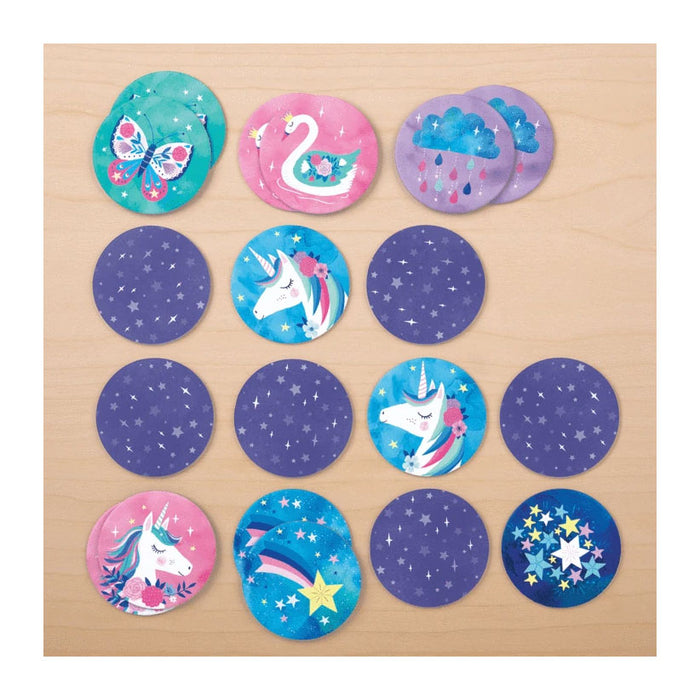 Mudpuppy Mini Memory Match – Unicorn Magic (24pc) | Koop.co.nz