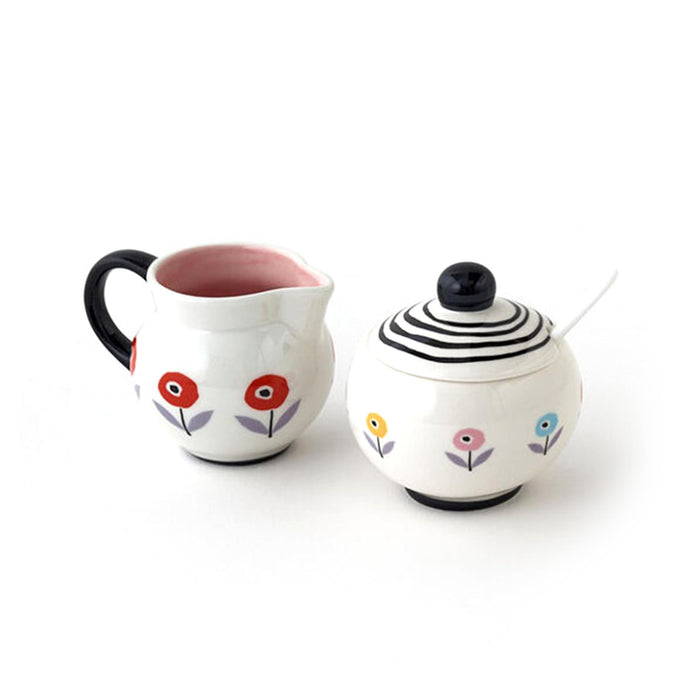 Mod Poppy Cream & Sugar