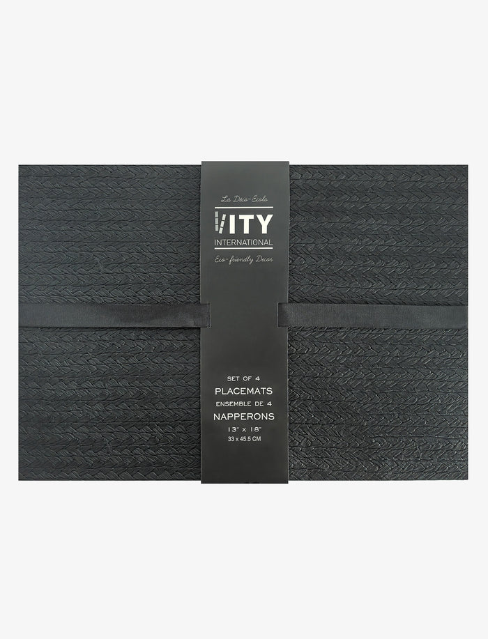 Napperons en faux cuir rectangulaires - paquet de 4