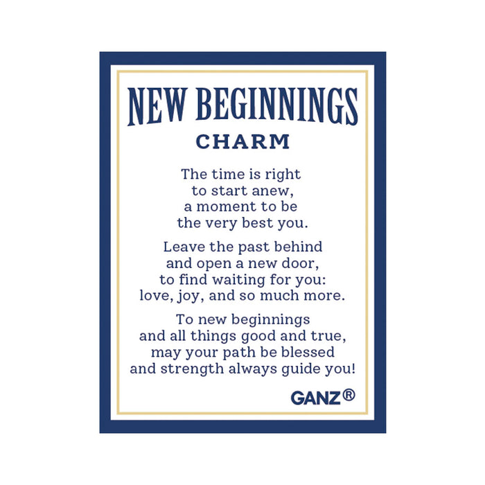 New Beginnings Charm -card