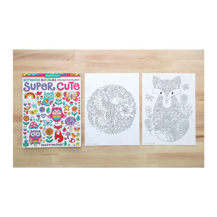 Hinkler Notebook Doodles Colouring & Activity Book - Super Cute | Koop.co.nz