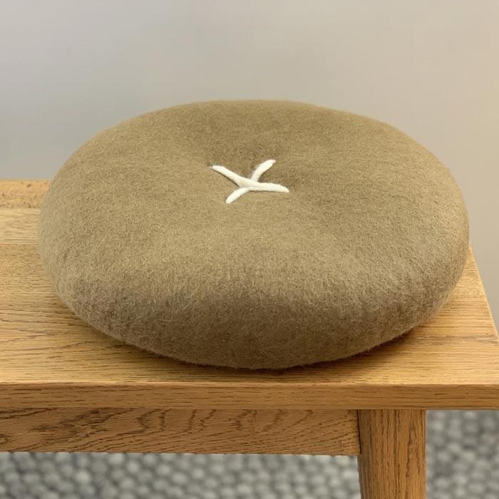 Sheepish Design NZ Wool Cross Cushion - Olive (40cm) | Koop.co.nz