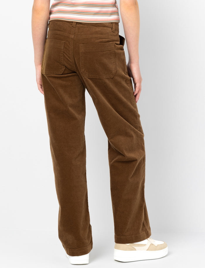 Pantalon à jambe large en velours côtelé pour fille