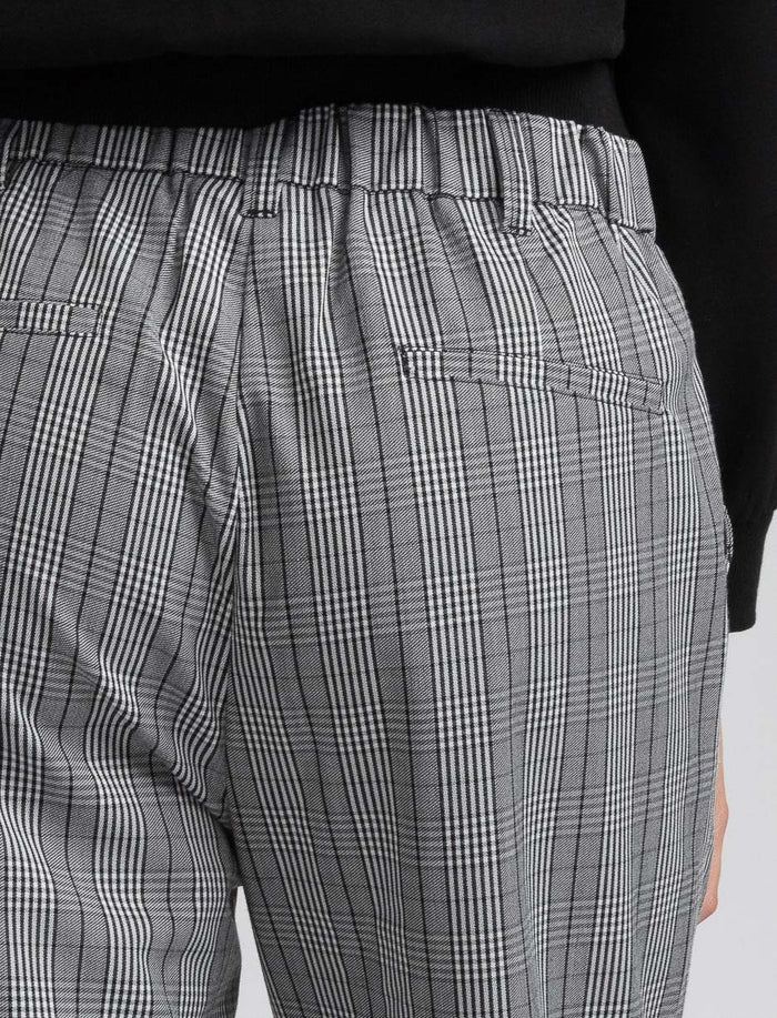 Pantalon droit à carreaux