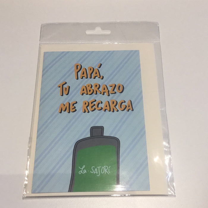 Papá tu abrazo me recarga