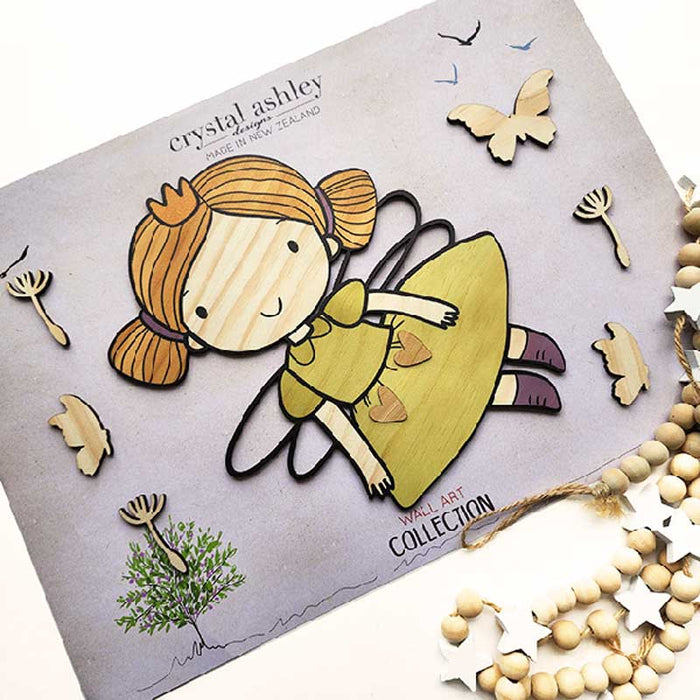 Crystal Ashley Pine Wall Art - Fairy Princess | Koop.co.nz