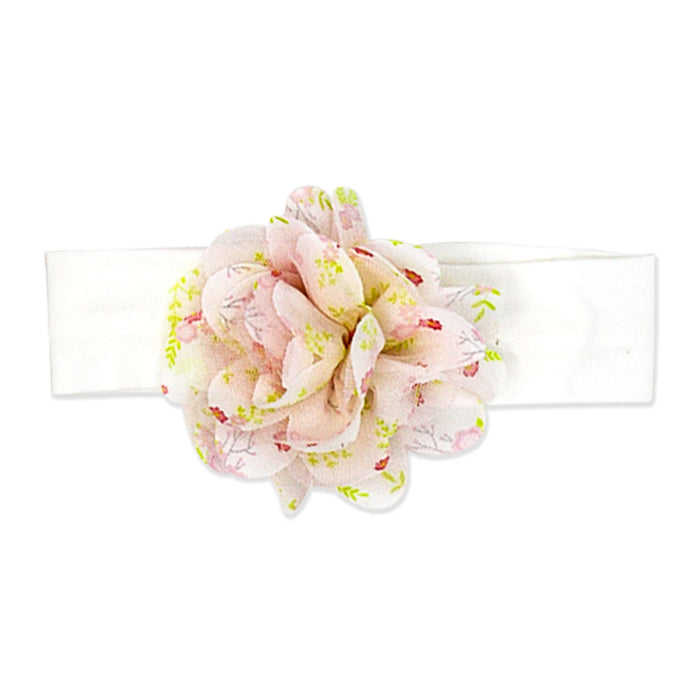 Pink Flower Baby Headband & Sock Set – 3pc (0–6 Months)