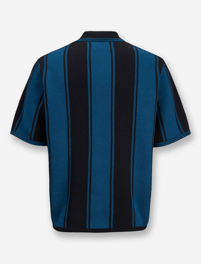 Polo rayé en tricot