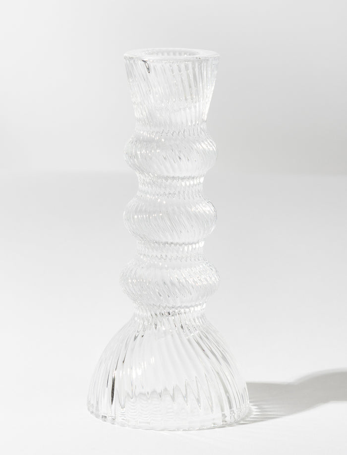 Porte-chandelle en verre