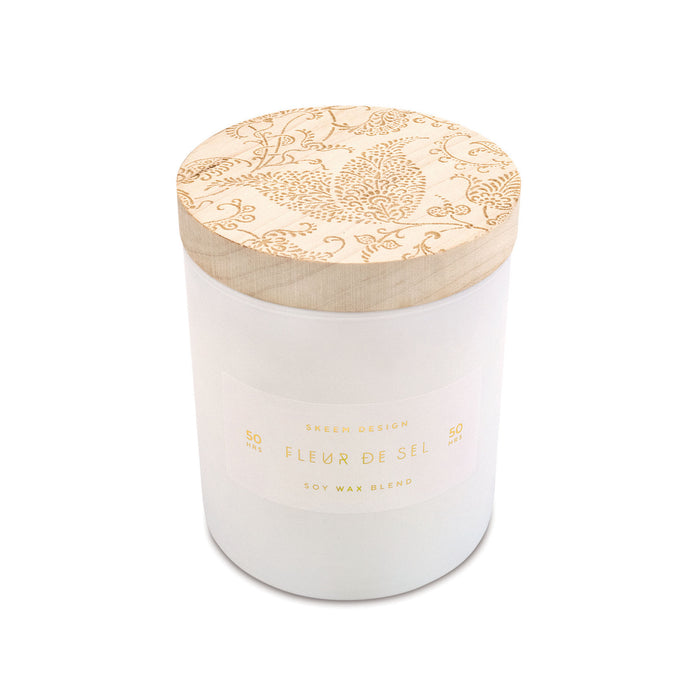 Print Block Small Candle: Fleur de Sel